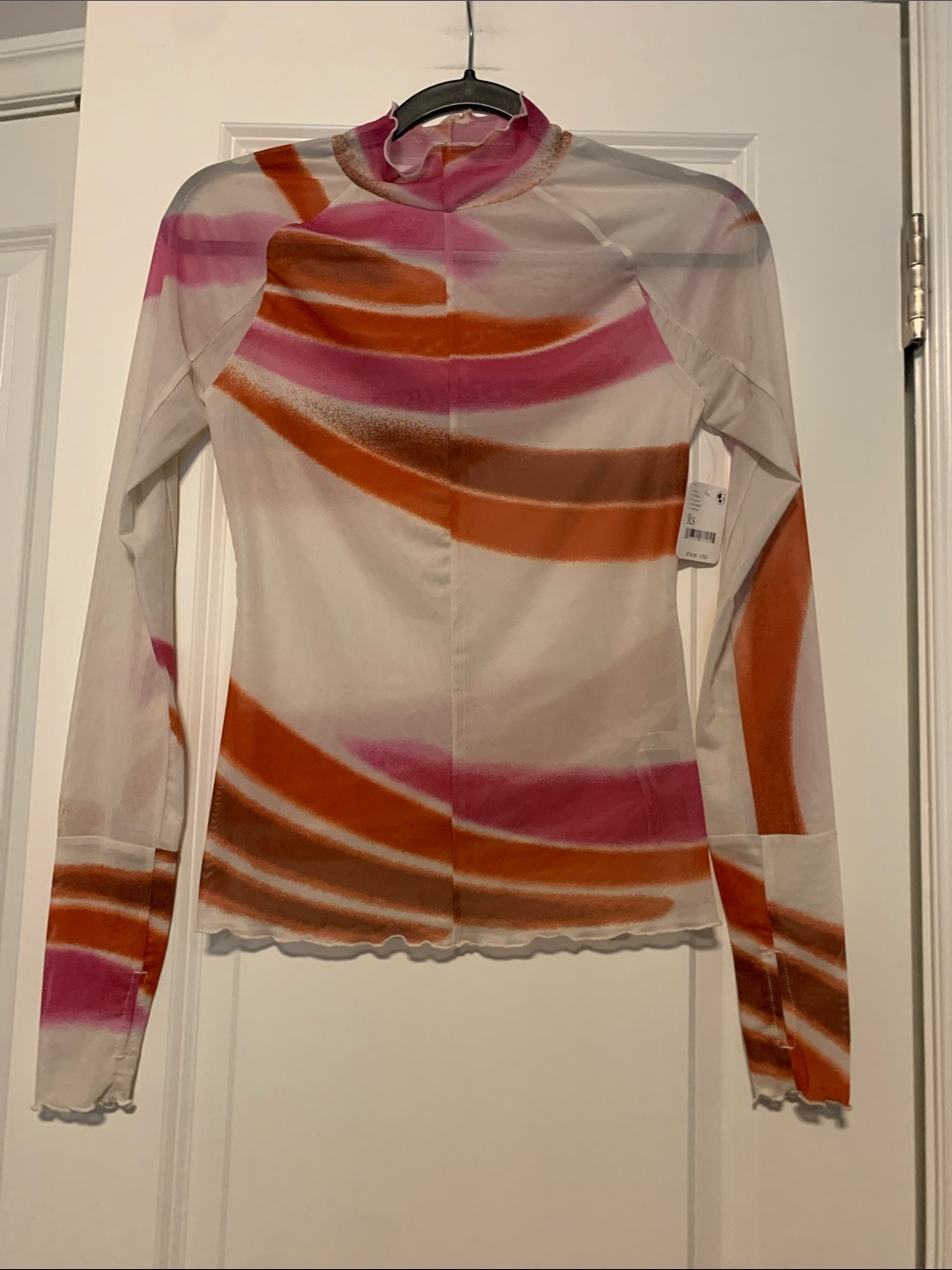 Free People Movement LS Sheer Top w/thumb holes, XS, NWT